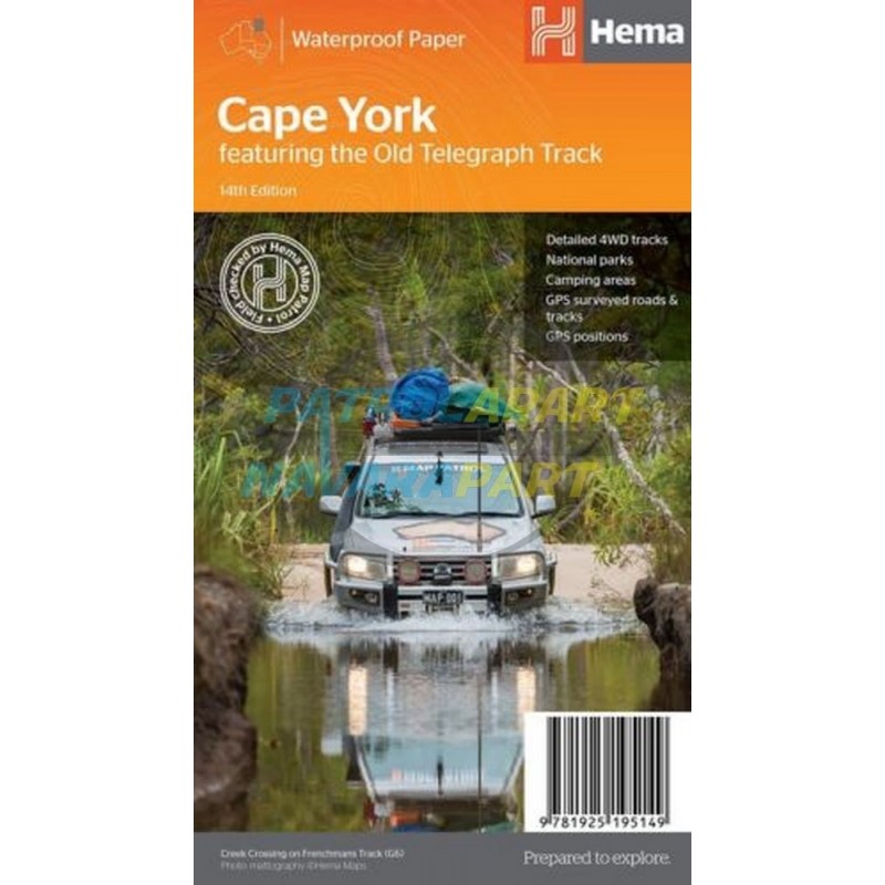 Cape York Tip Queensland Hema Map New 14th Edition