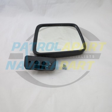 Aftermarket Manual Mirror Suits Nissan Patrol GQ Right hand Side In Black