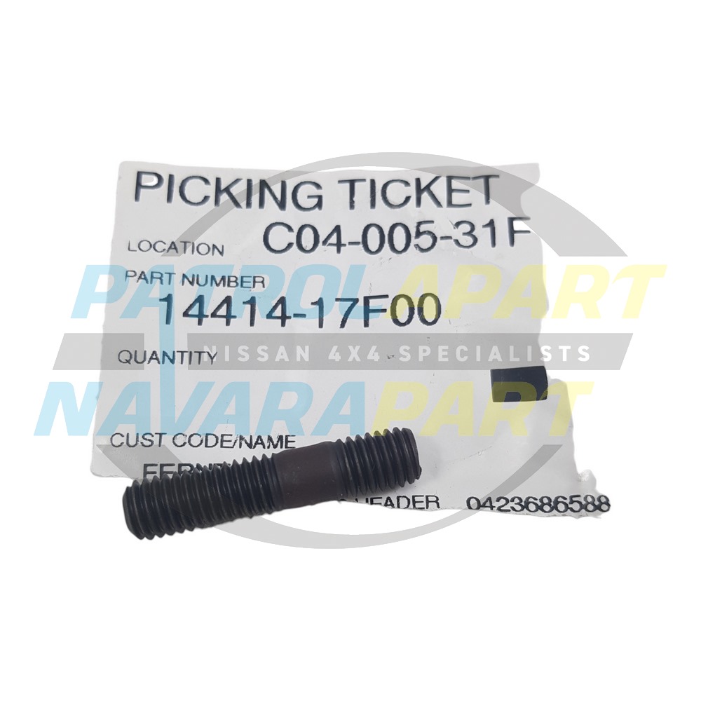 Genuine Nissan Turbo to Dump Pipe Stud RD28 - Nissan Patrol Y60 GQ