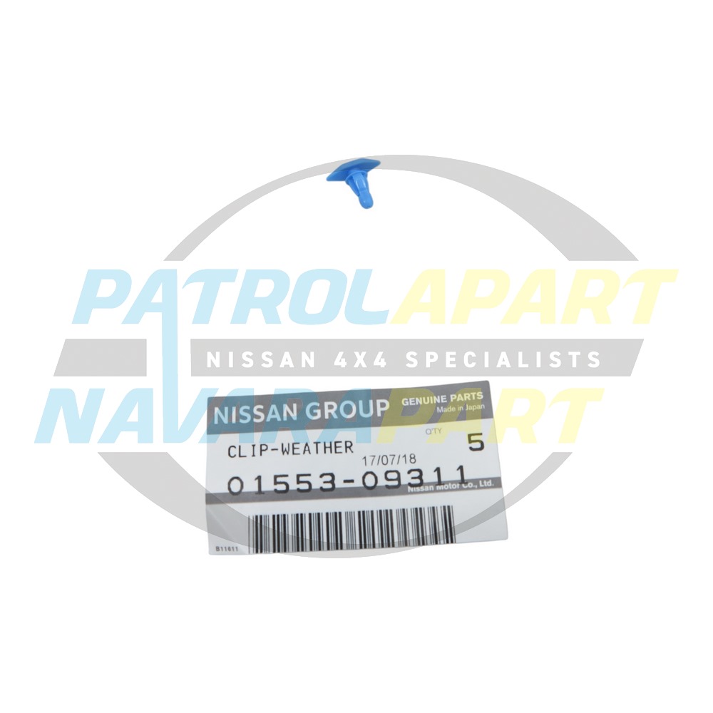 Genuine Nissan Rubber Door Seal Trim Clip - Nissan Patrol Y60 GQ & Y61 GU