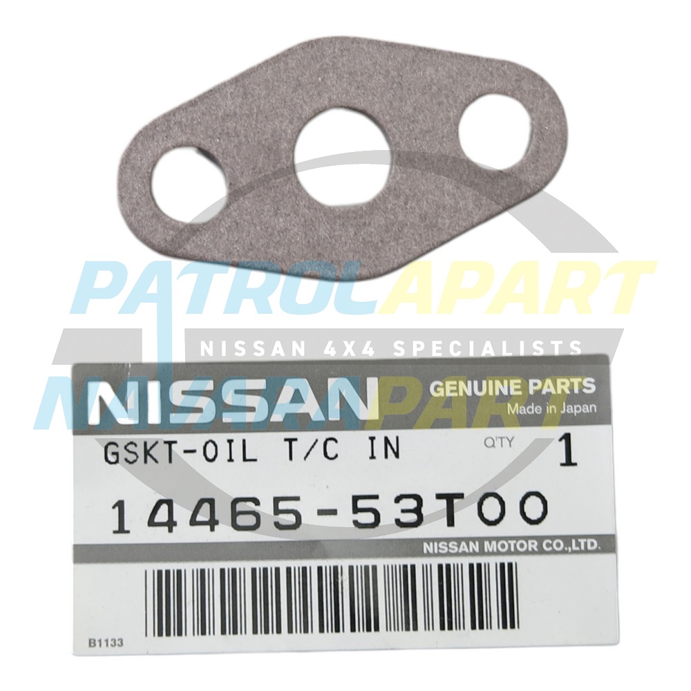 Genuine Nissan Turbo Oil Feed Gasket TD42 - Nissan Patrol Y61 GU