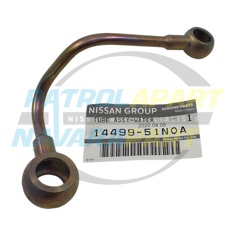 Genuine Nissan Turbo Water Feed Pipe TD42 - Nissan Patrol Y61 GU