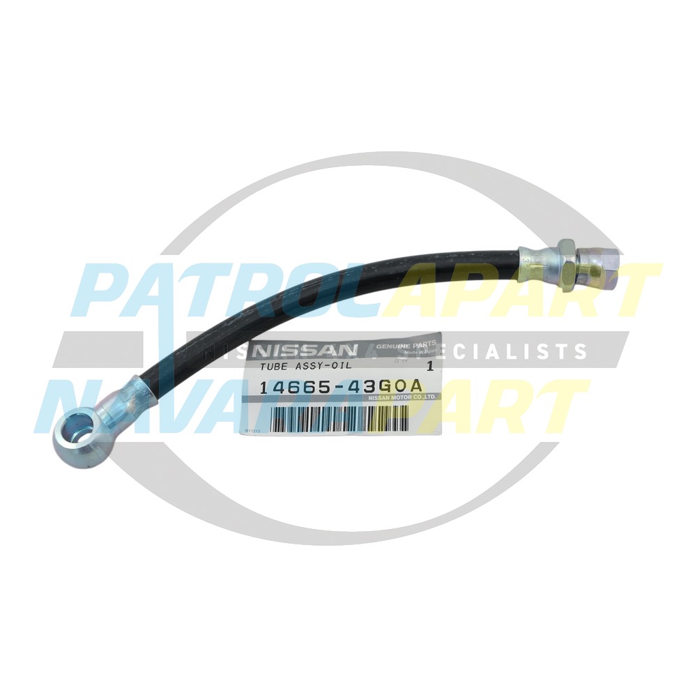 Genuine Nissan Alternator Vac Pump Oil Feed Hose TD42 - Nissan Patrol Y60 GQ