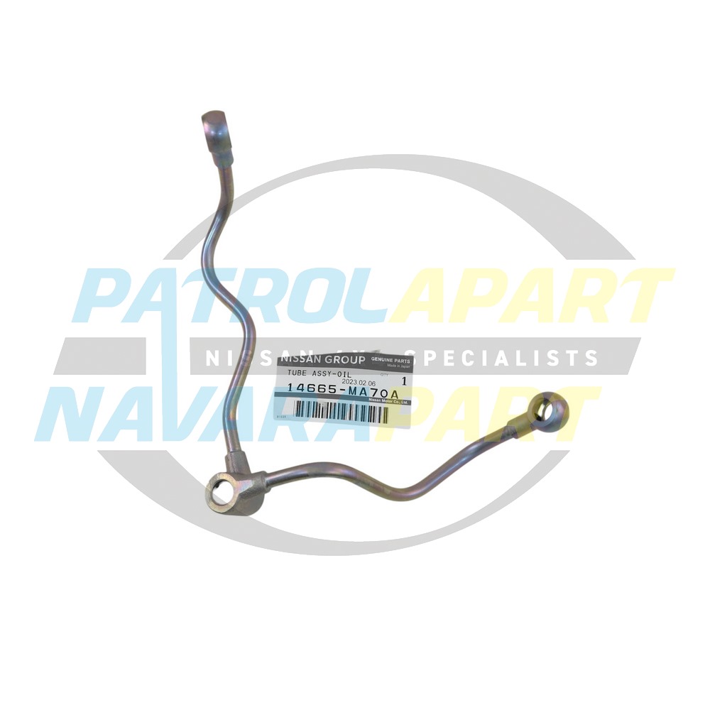 Genuine Nissan ZD30CR Vac & Inj Pump Oil Feed Pipe ZD30 - Nissan Patrol Y61 GU