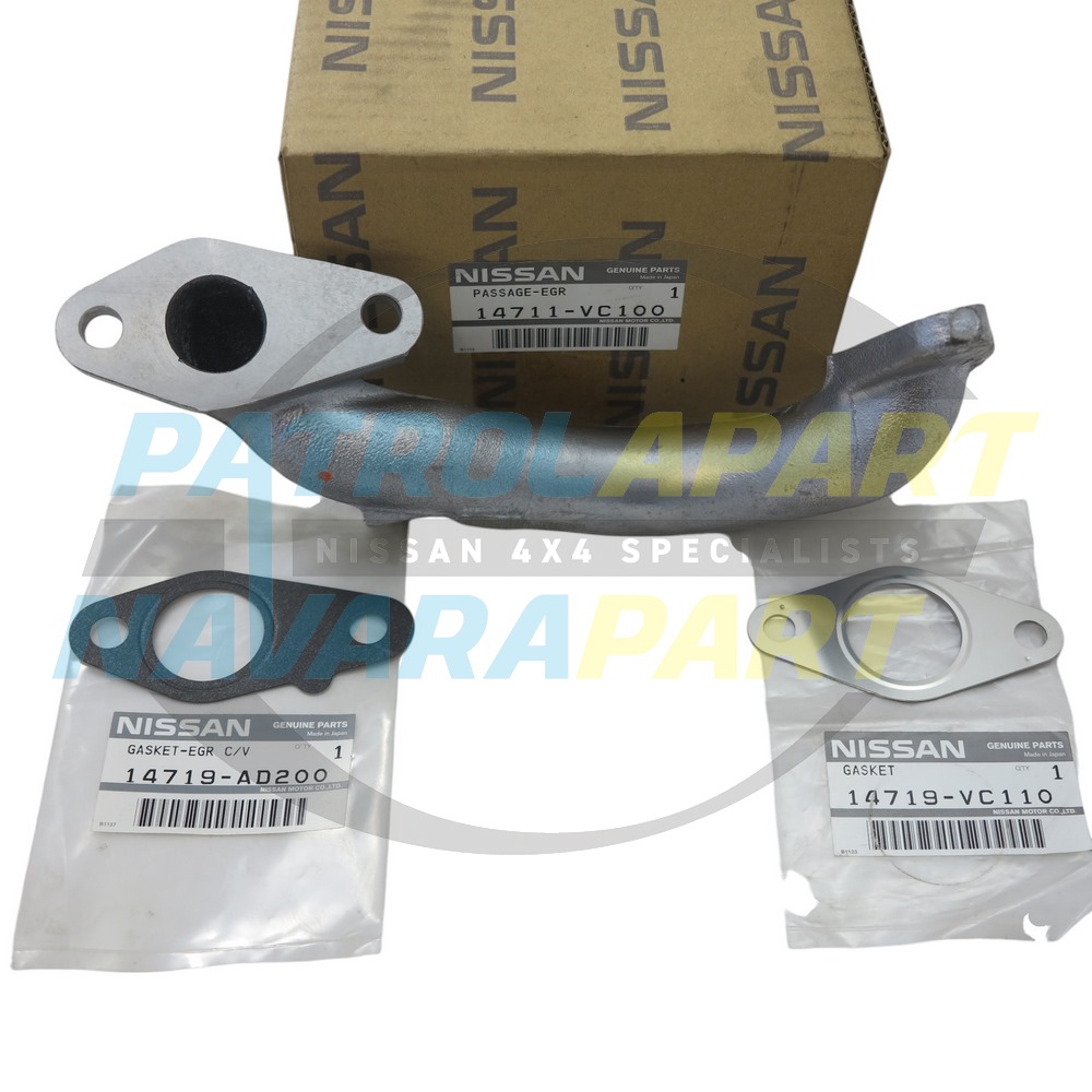 Genuine Nissan EGR Pipe & Gaskets Kit ZD30 - Nissan Patrol Y61 GU