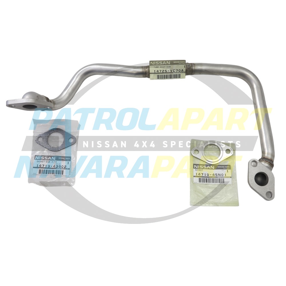 Genuine Nissan EGR Pipe and Gaskets TD42 - Nissan Patrol Y61 GU