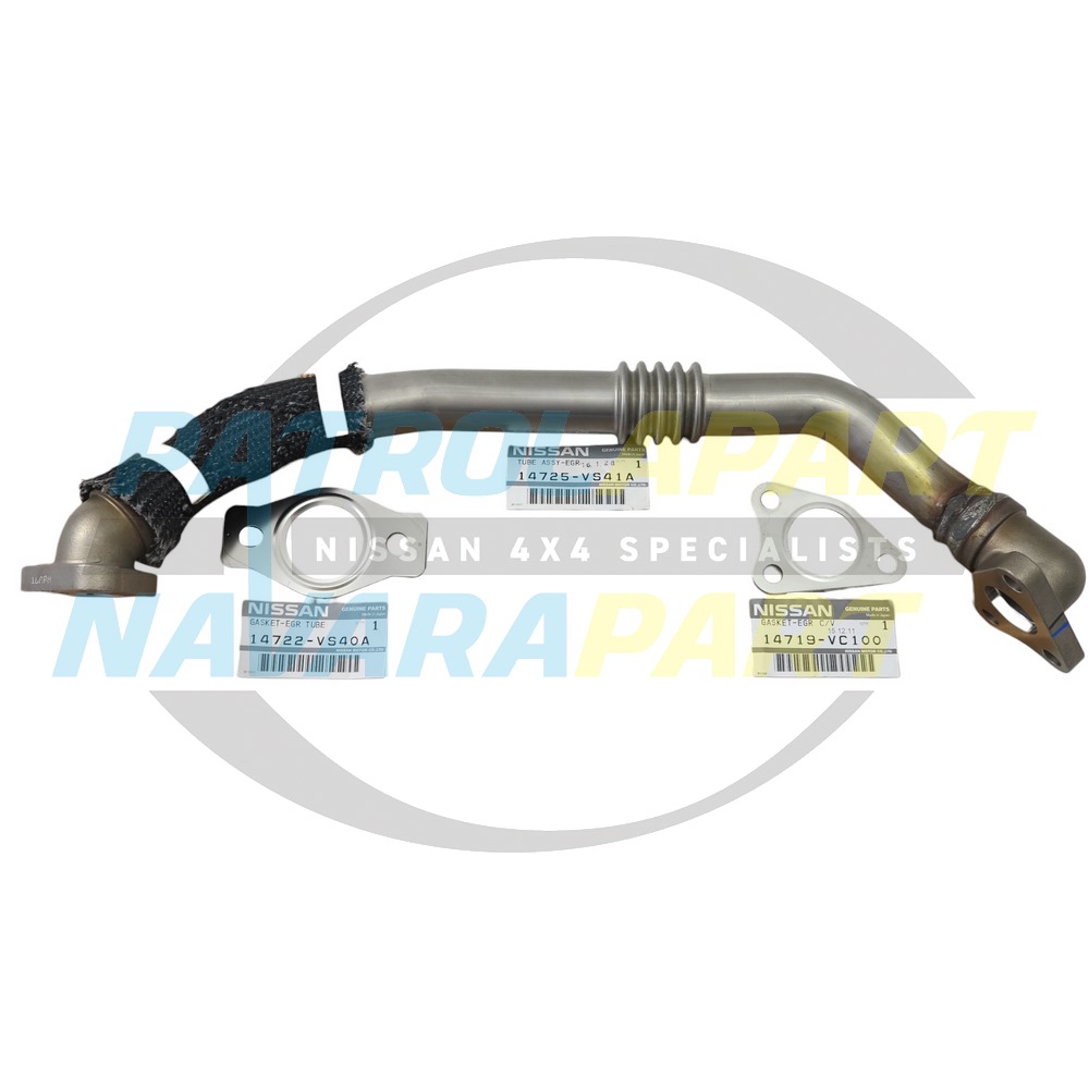Genuine Nissan EGR Pipe & Gaskets ZD30 - Nissan Patrol Y61 GU