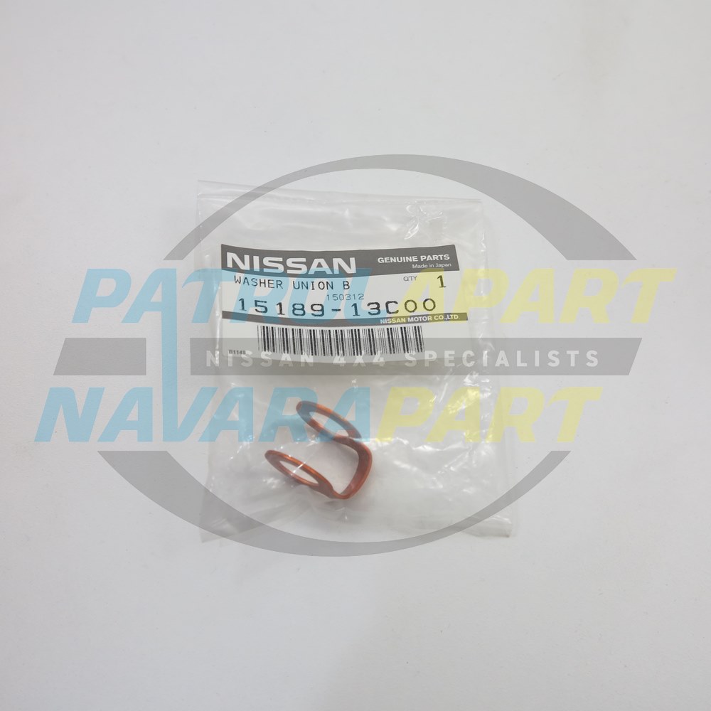 Genuine Nissan Turbo Oil Feed Bolt Washer RD28 - Nissan Patrol Y60 GQ