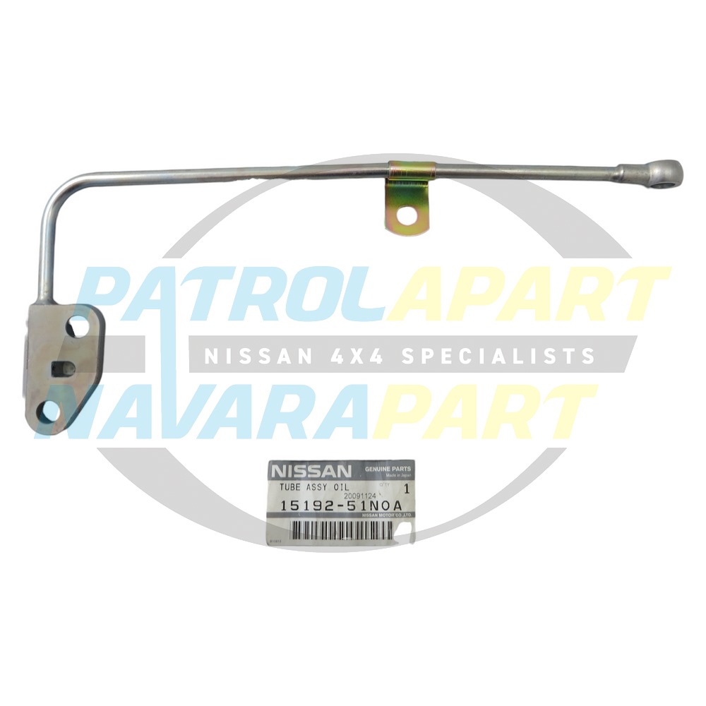 Genuine Nissan Turbo Oil Feed Line TD42 - Nissan Patrol Y61 GU