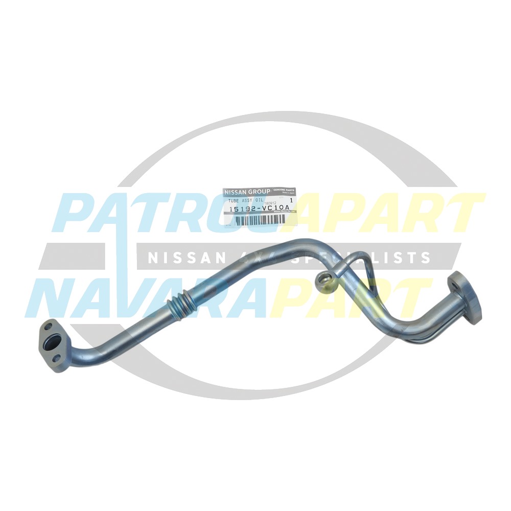 Genuine Nissan Turbo Oil Drain Return Feed Pipe ZD30 - Nissan Patrol Y61 GU