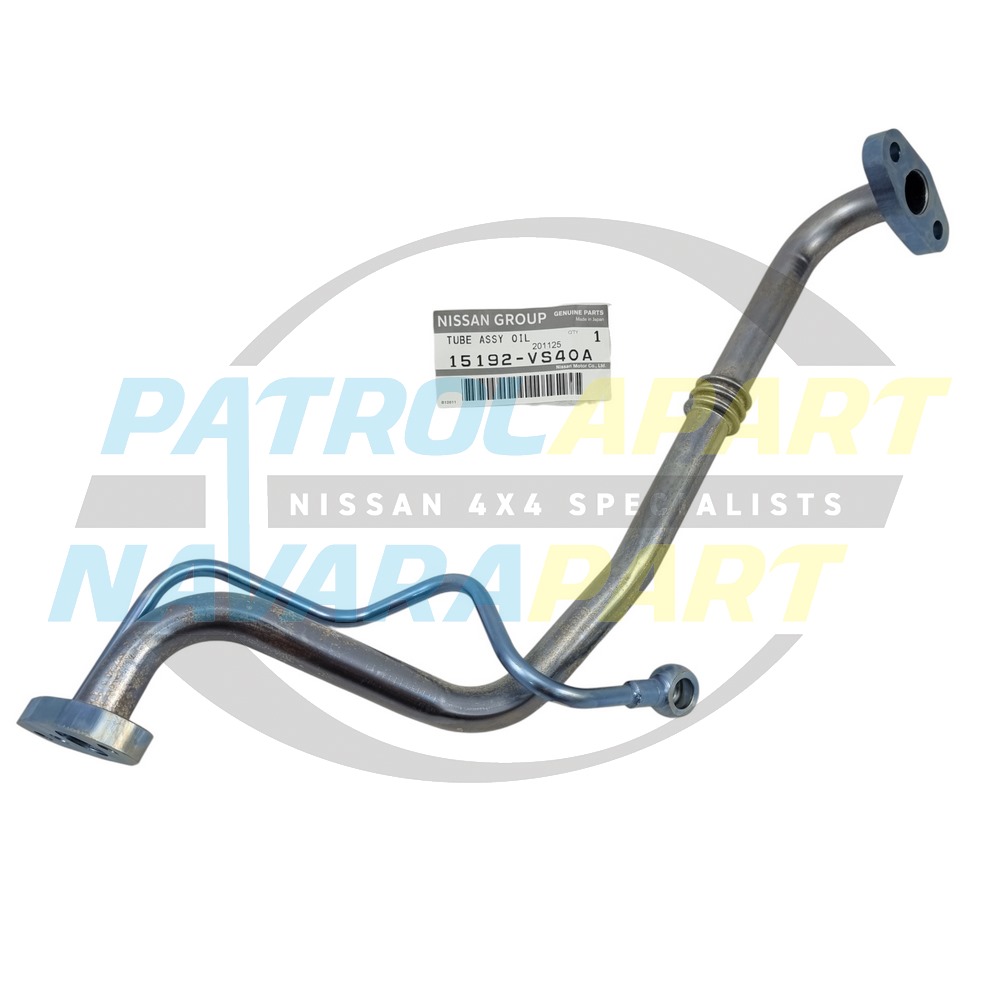 Genuine Nissan Turbo Oil Drain Feed Pipe ZD30 - Nissan Patrol Y61 GU 2007+
