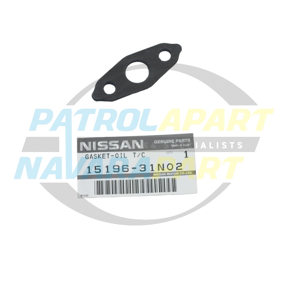 Genuine Nissan Turbo Oil Drain Lower Gasket ZD30 - Nissan Patrol Y61 GU & Navara D22