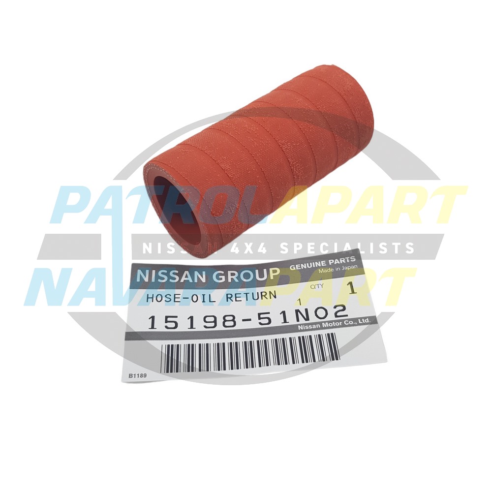 Genuine Nissan Turbo Oil Drain Hose TD42 - Nissan Patrol Y61 GU