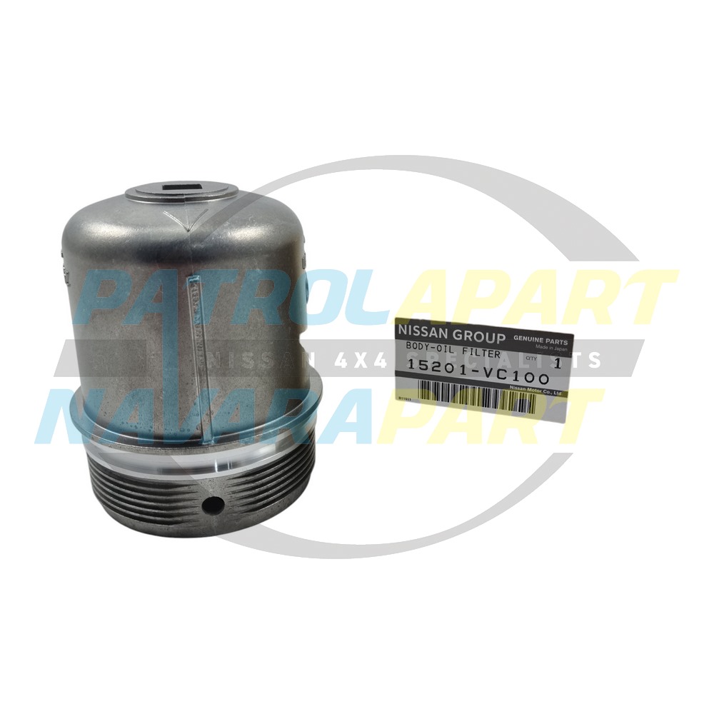Genuine Nissan Oil Filter Housing with Spigot ZD30 - Nissan Patrol Y61 GU & Navara D22