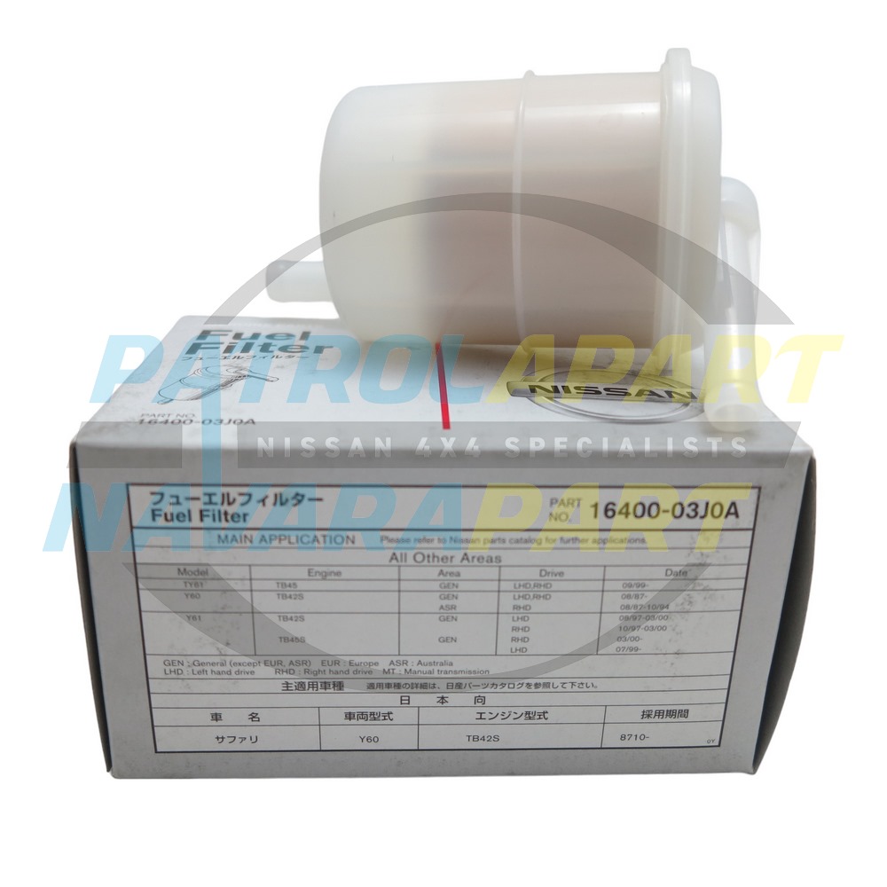 Genuine Nissan Fuel Filter TB42 - Nissan Patrol Y60 GQ