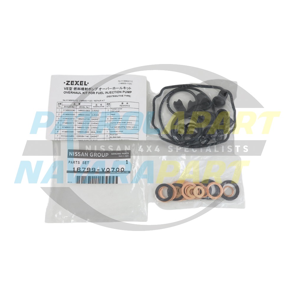 Genuine Nissan Injector Pump Seal and Washer Kit TD42 - Nissan Patrol Y60 GQ & Y61 GU