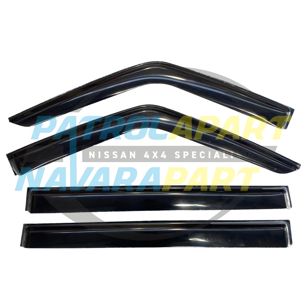 Tinted Slimline Weathershield Set of 4 - Nissan Patrol Y60 GQ Manual Mirror
