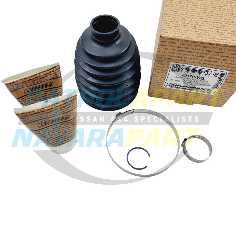 Febest Outer Left or Right CV Boot Kit Front VK56 - Nissan Patrol Y62