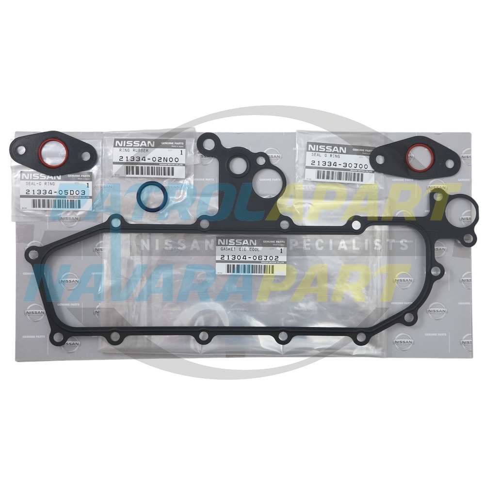 Genuine Nissan Oil Cooler Gasket Set TD42 - Nissan Patrol Y61 GU