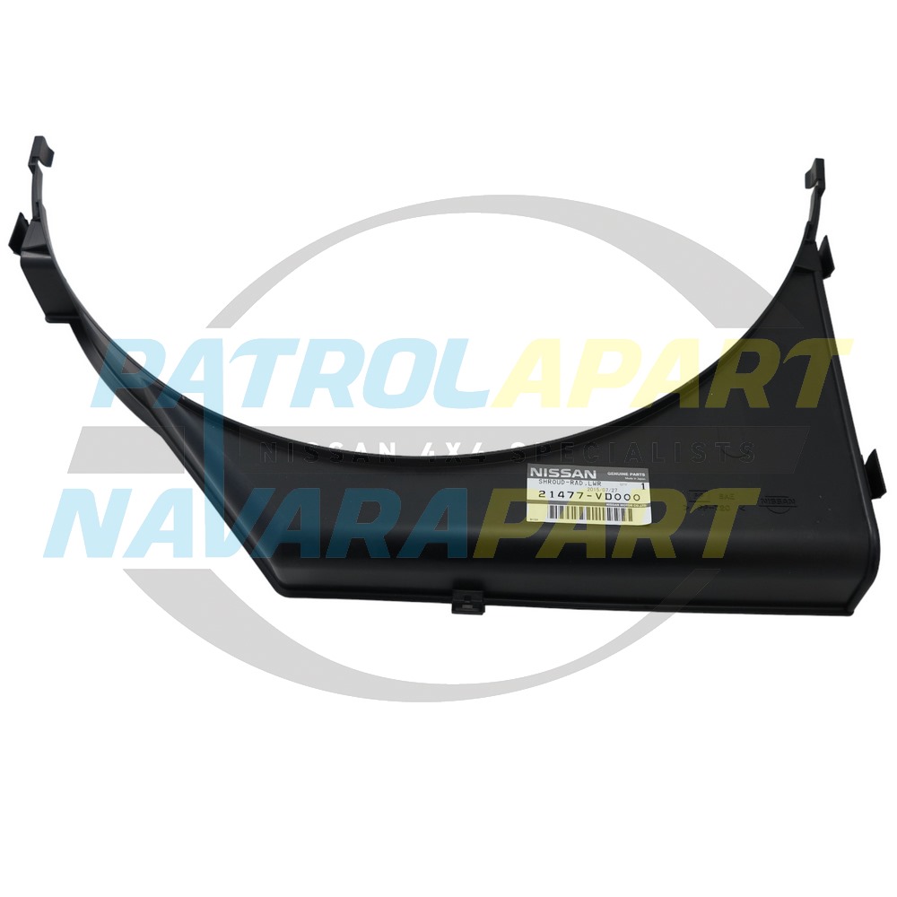Genuine Nissan Lower Radiator Fan Shroud Brow TD42 - Nissan Patrol Y61 GU