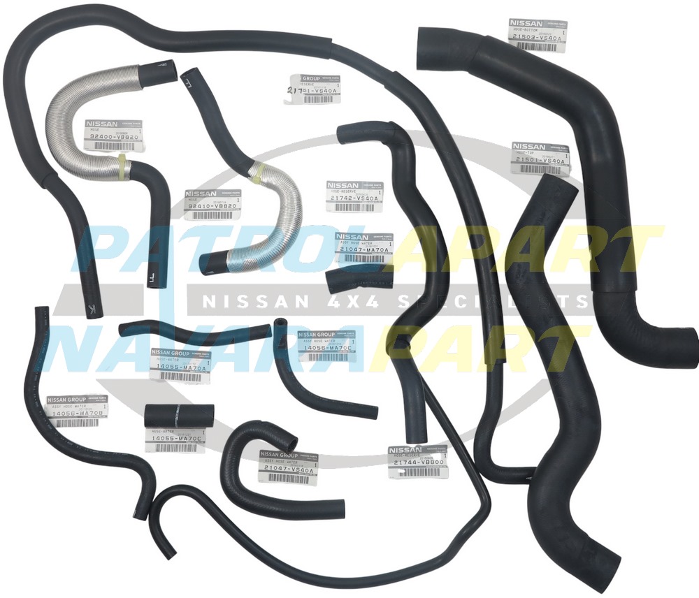 Genuine Nissan Hose Kit with EGR (15 Hoses) ZD30 - Nissan Patrol Y61 GU
