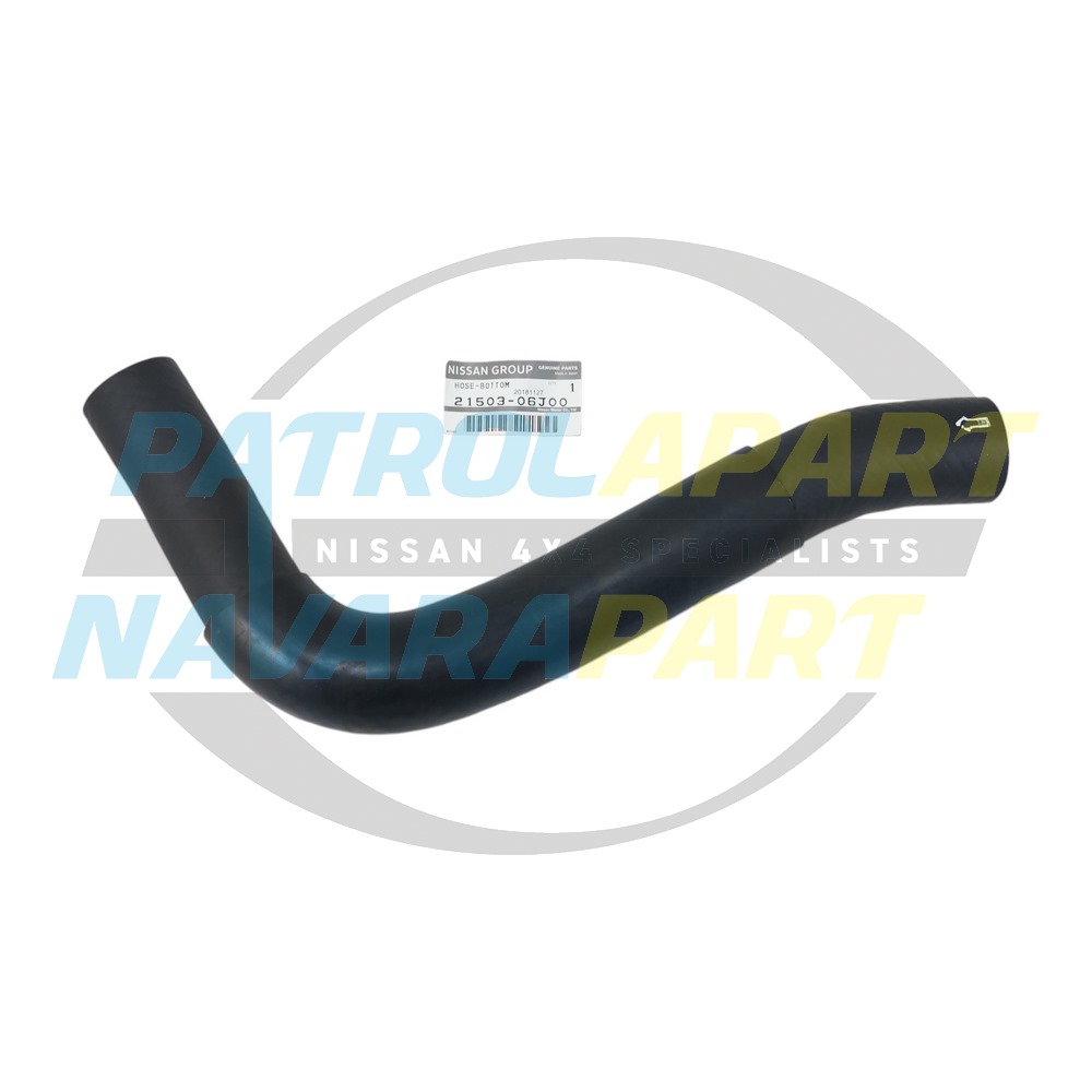 Genuine Nissan Lower Radiator Hose TD42 - Nissan Patrol Y60 GQ