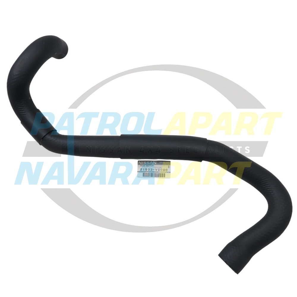 Genuine Nissan Radiator Hose Lower TD42 - Nissan Patrol Y61 GU