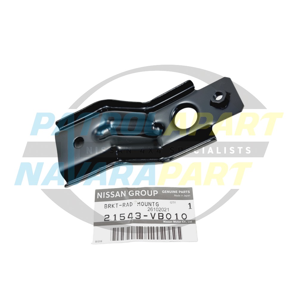 Genuine Nissan Wide Radiator Top Mount Bracket LH or RH - Nissan Patrol Y61 GU