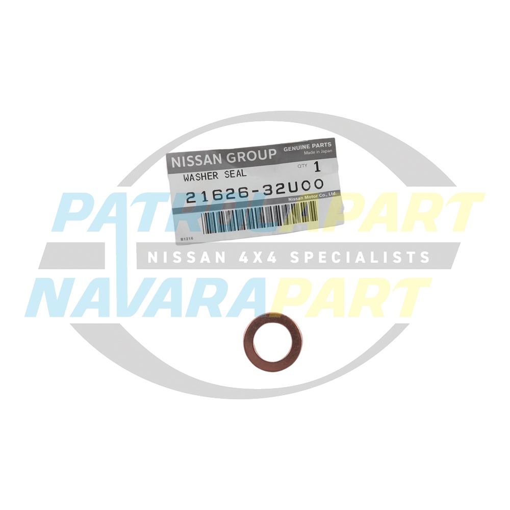 Genuine Nissan Auto Trans Cooler Pipe Line Copper Washer - Nissan Patrol Y61 GU, Navara D22 & D40 & Pathfinder R51