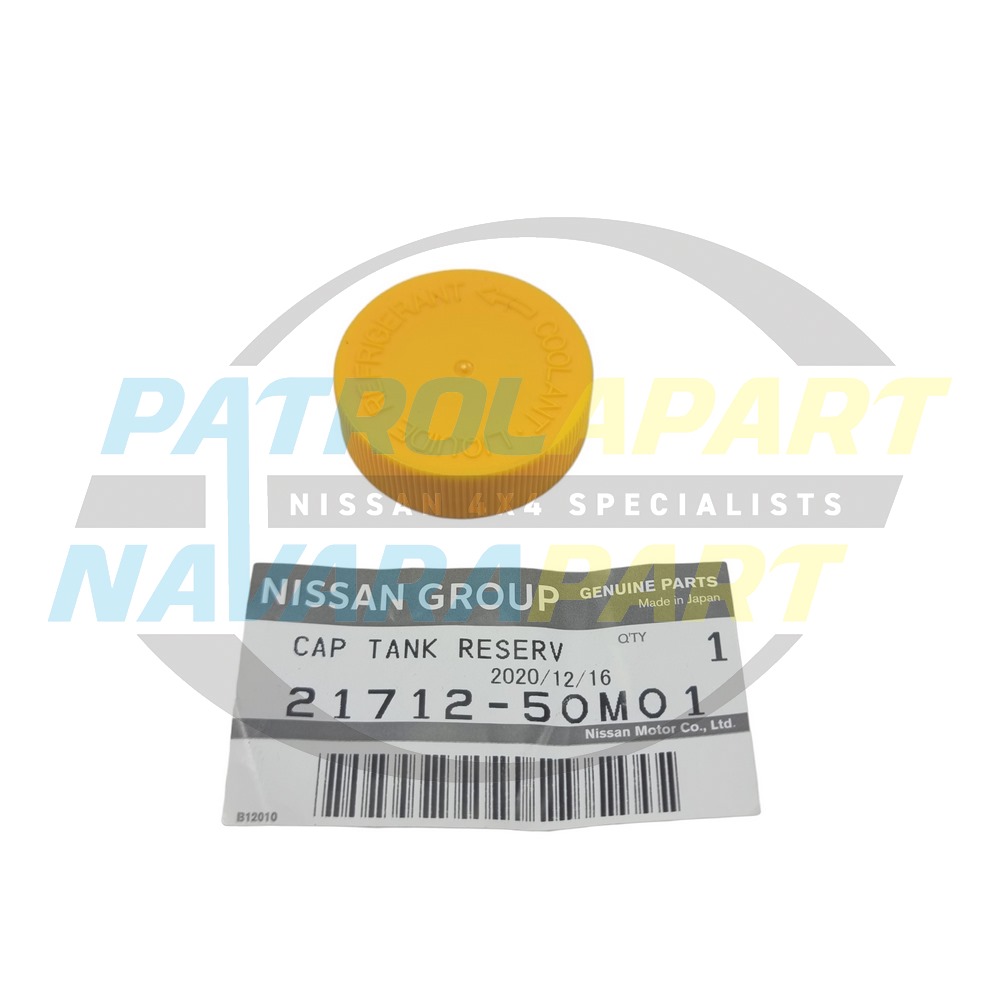 Genuine Nissan Overflow Bottle Cap Yellow TD42 ZD30 - Nissan Patrol Y61 GU