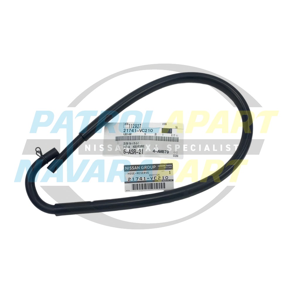 Genuine Nissan Radiator to Overflow Hose TB48 - Nissan Patrol Y61 GU