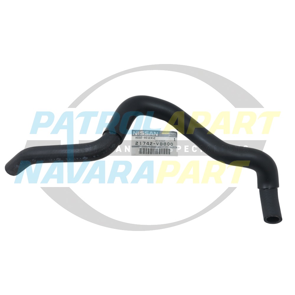 Genuine Nissan Hose Overflow to Engine ZD30 - Nissan Patrol Y61 GU