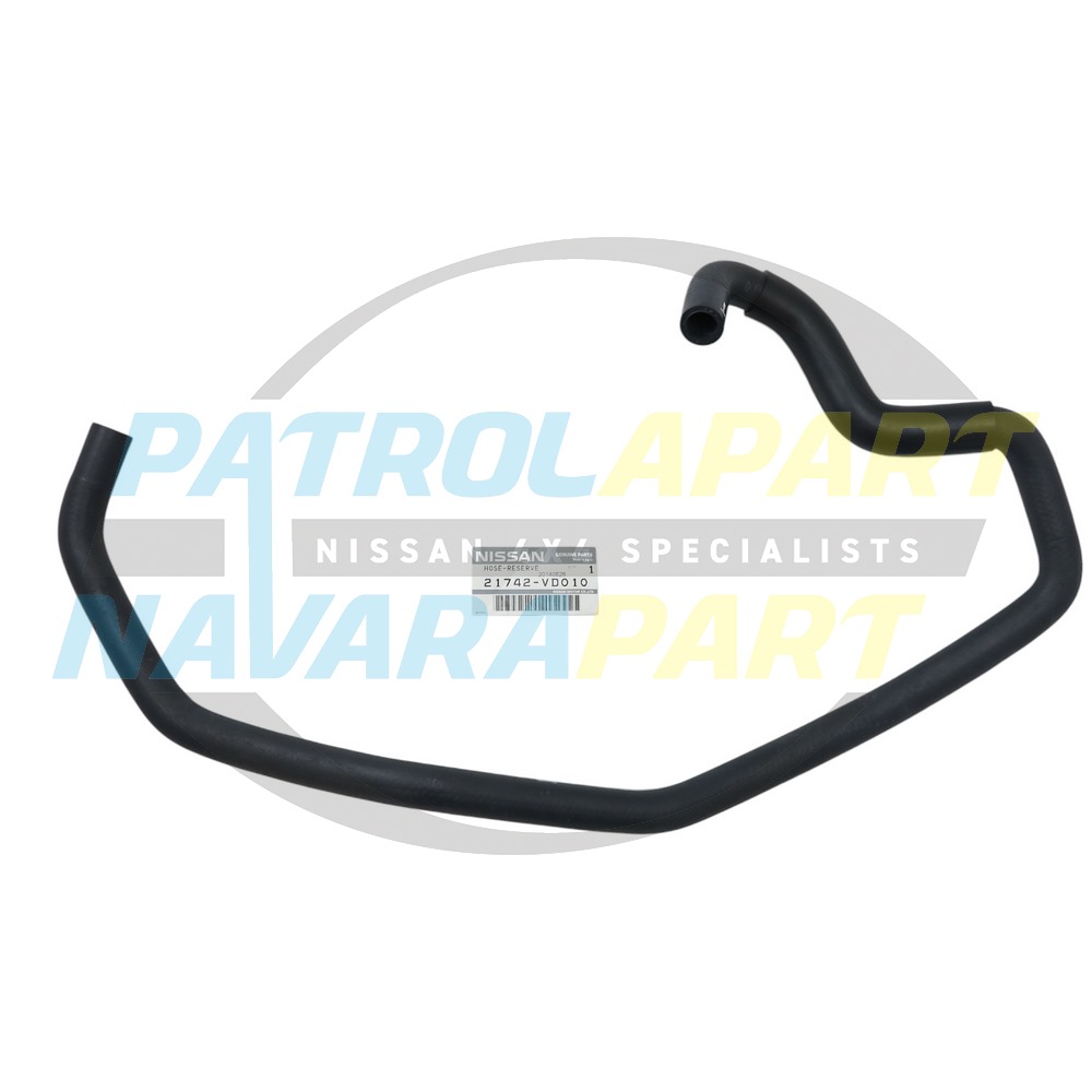 Genuine Nissan Overflow to Engine Hose TD42 - Nissan Patrol Y61 GU