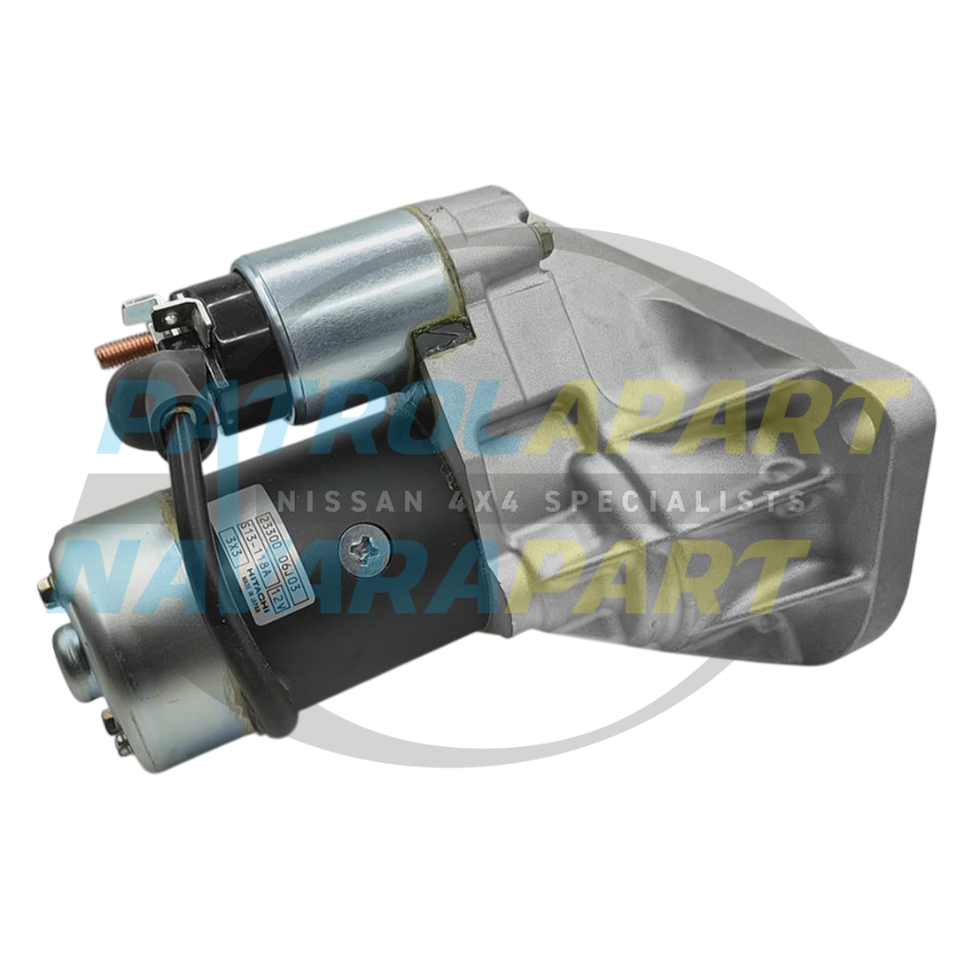Genuine Nissan Hitachi Starter Motor - Nissan Patrol Y60 GQ 1987-2012 & Y61 GU 1987-2012