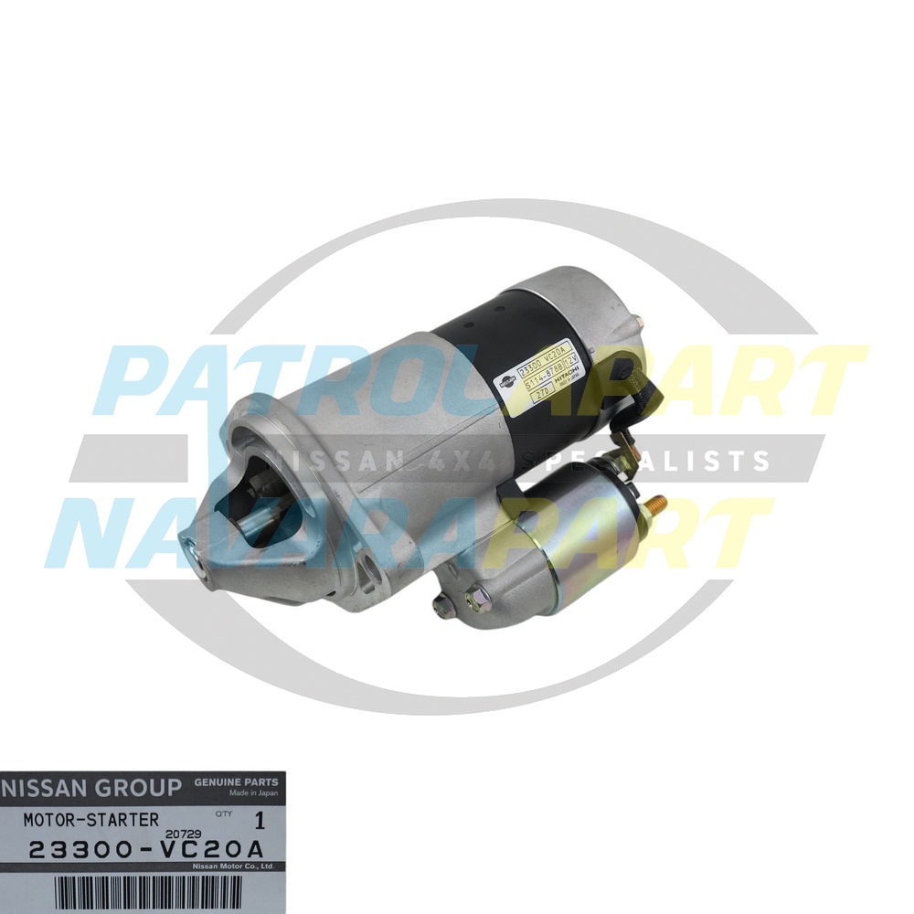 Genuine Nissan Starter Motor Hitachi TB45 TB48 - Nissan Patrol Y60 GQ & Y61 GU