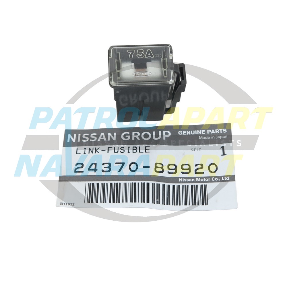 Genuine Nissan 75Amp Grey Fusible Link Fuse RD28 - Nissan Patrol Y60 GQ