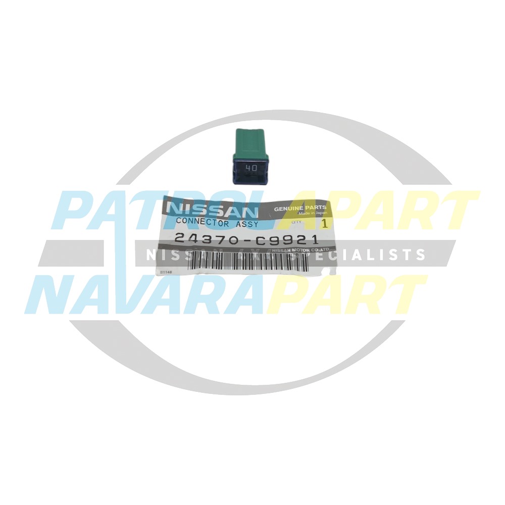 Genuine Nissan Fusible Link Green 40A - Nissan Patrol Y61 GU, Navara D40 & Pathfinder R51
