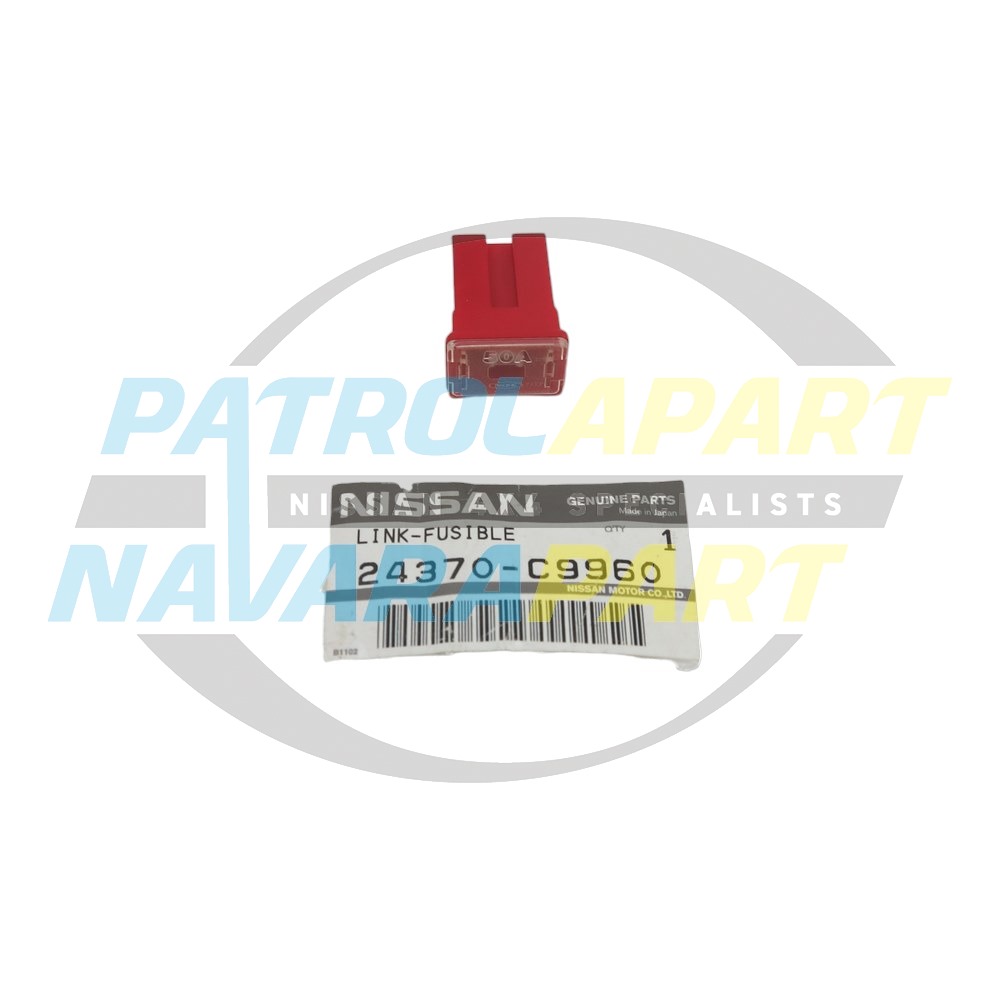 Genuine Nissan Fusible Link Red 50A Fuse - Nissan Patrol Y61 GU