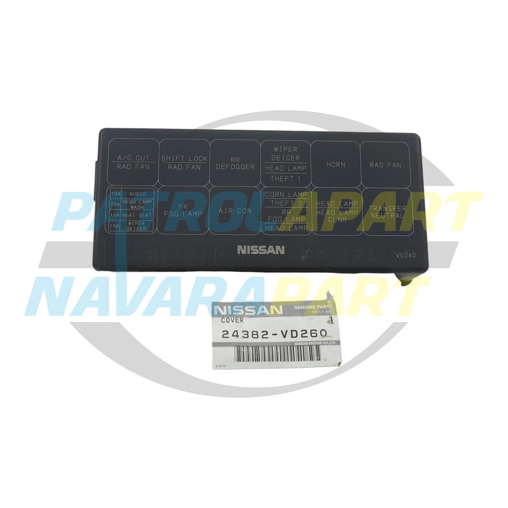 Genuine Nissan GU4 Relay Cover - Nissan Patrol Y61 GU