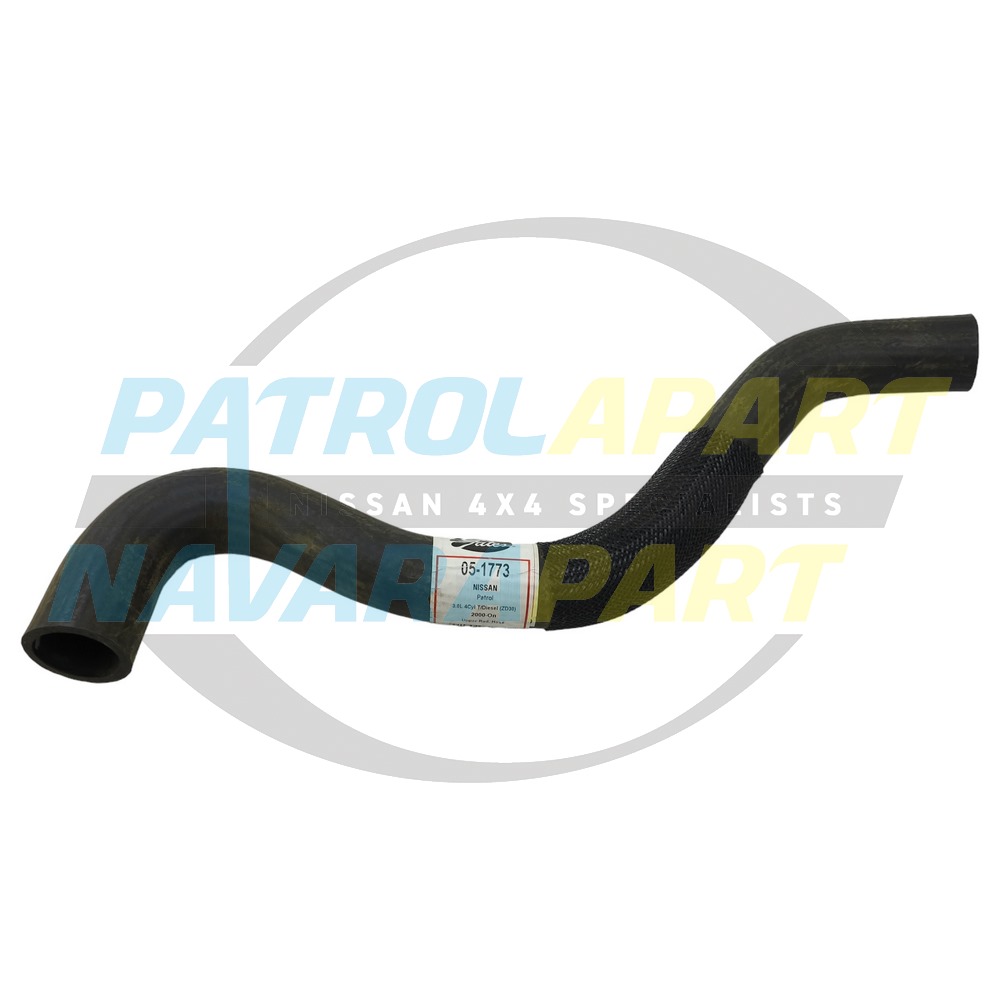 Gates Radiator Hose Upper ZD30 - Nissan Patrol Y61 GU