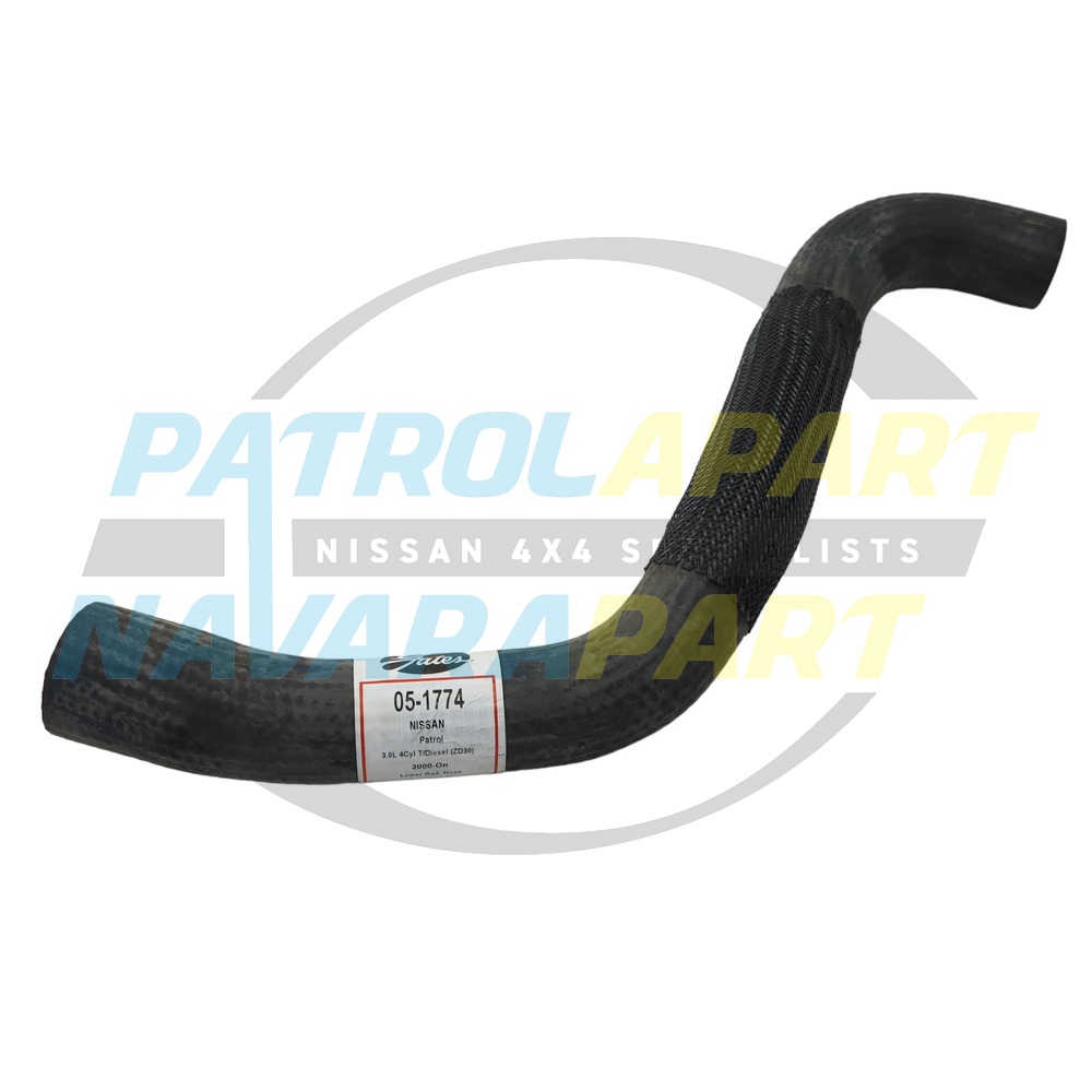 Gates Radiator Hose Lower ZD30 - Nissan Patrol Y61 GU