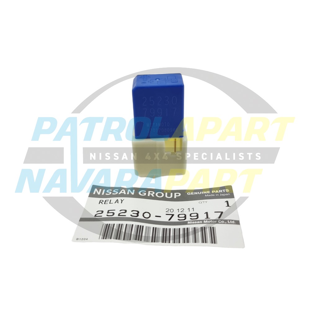 Genuine Nissan Blue 4 Pin Relay - Nissan Patrol Y61 GU, Y62 & Navara D22, D23 & D40