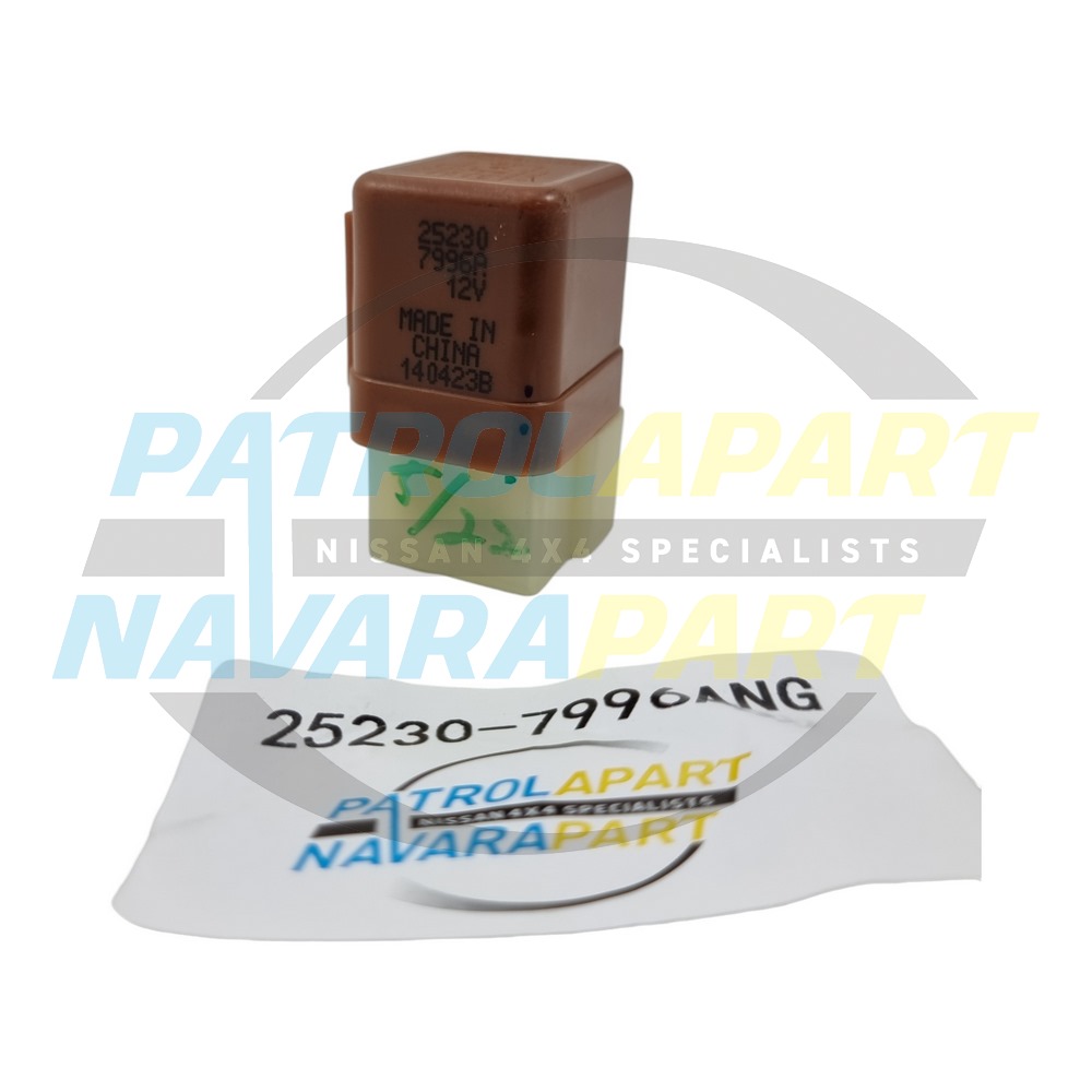 Brown Electrical Relay - Nissan Patrol Y60 GQ, Y61 GU, Y62 & Navara D22 & D40