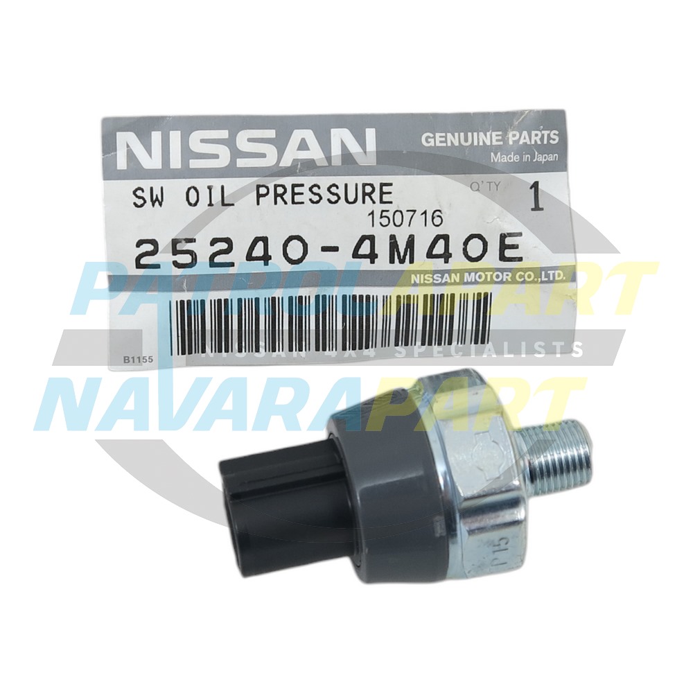 Genuine Nissan Oil Pressure Switch TB48, TD42, VK56 - Nissan Patrol Y61 GU, Y62, Navara D22 & D40 & Pathfinder R51