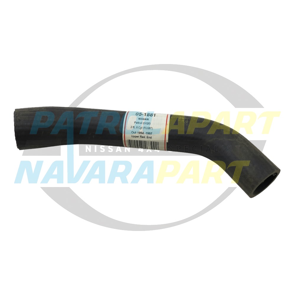 Gates Radiator Hose Upper Radiator End RD28 - Nissan Patrol Y60 GQ