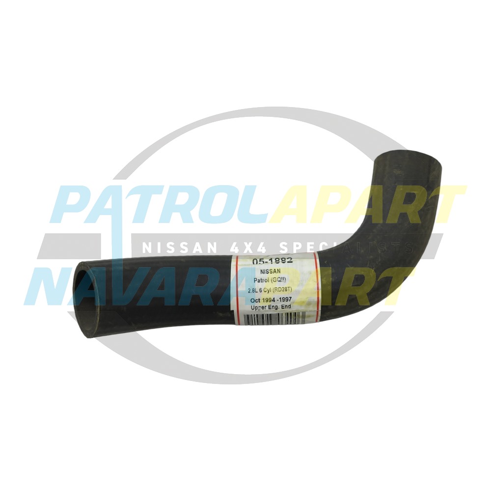 Gates Radiator Hose Upper Engine End RD28 - Nissan Patrol Y60 GQ