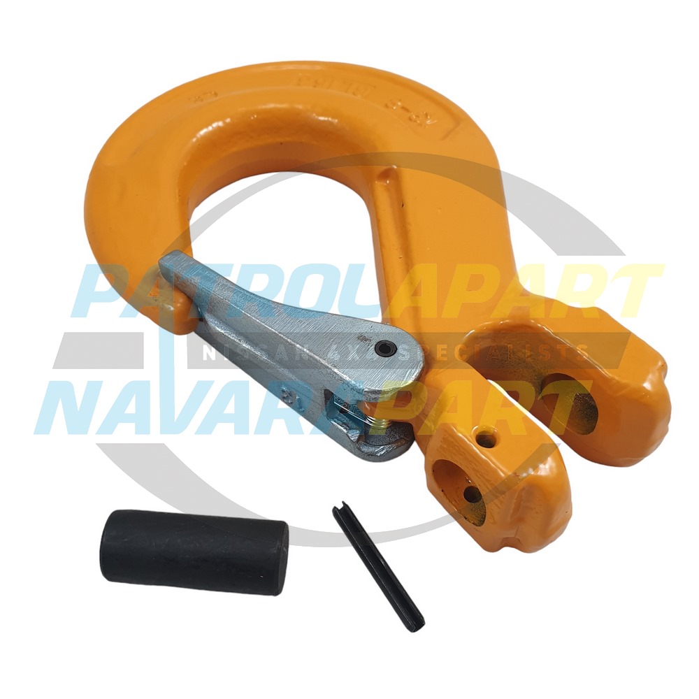 Large Yellow Winch Recovery Hook with Pin - Universal Fitment