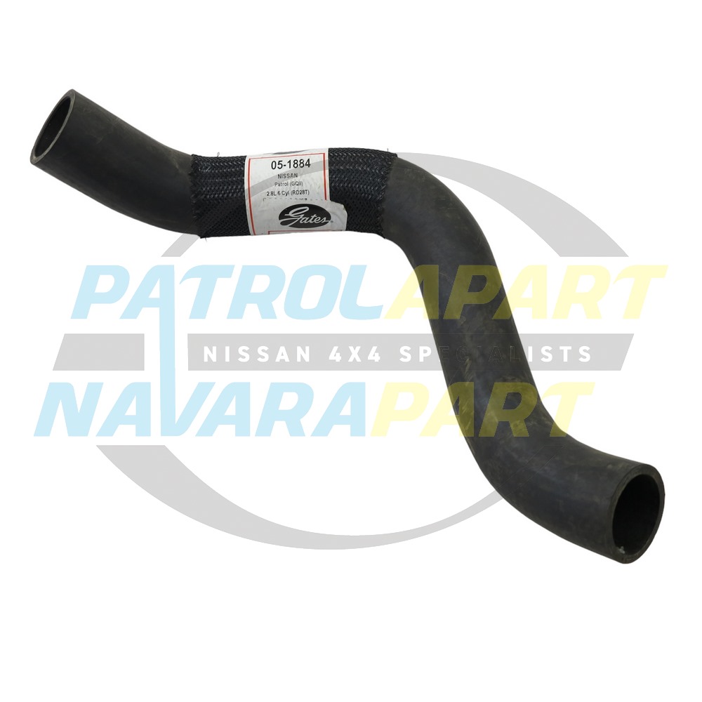 Gates Radiator Hose Lower Engine End RD28 - Nissan Patrol Y60 GQ