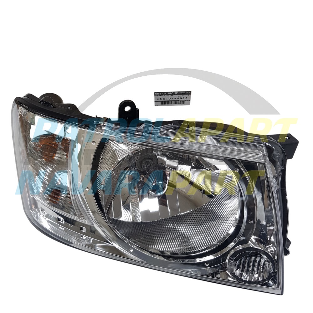 Genuine Nissan Complete RH Right Headlight Assembly - Nissan Patrol Y61 GU