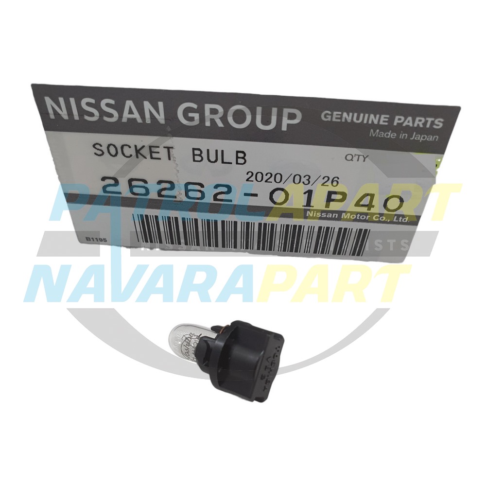 Genuine Nissan Dash Cluster Light Globe Socket 14V 3W Black - Nissan Patrol Y61 GU S1-3